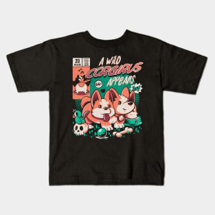 Corgirus - The triple lovely corgis Kids T-Shirt